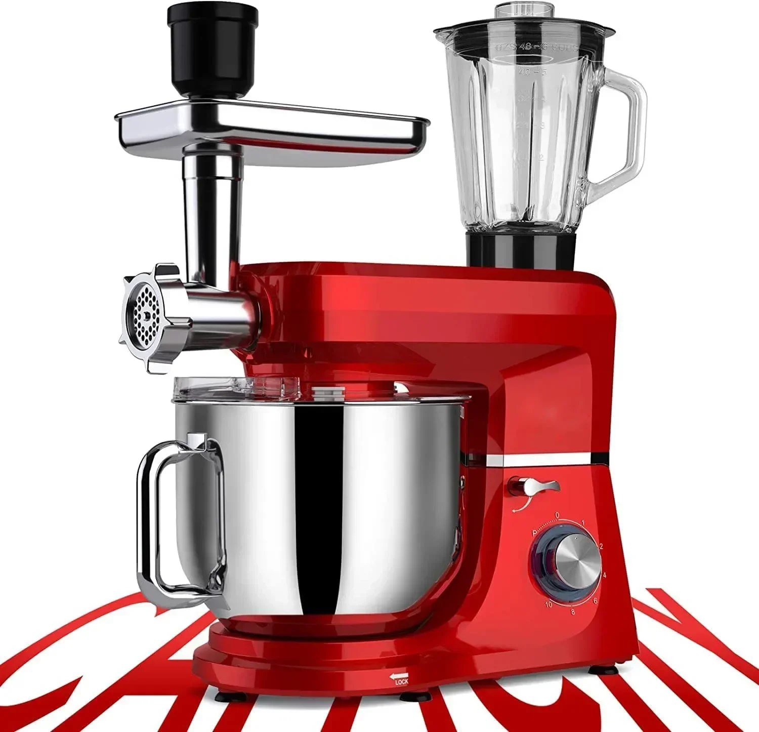 Multifunctional 6 In 1 Stand Food Processor Electric Meat Grinder Blender Mixer For Home Kitchen Use