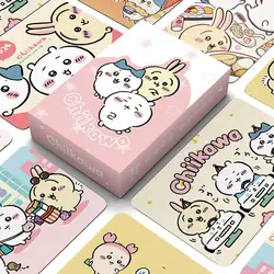 50pcs box-packed Anime Chiikawa Peripheral Three-inch Boxed Hachiware Laser card 54*86mmLOMO postcard Book Birthday Gift