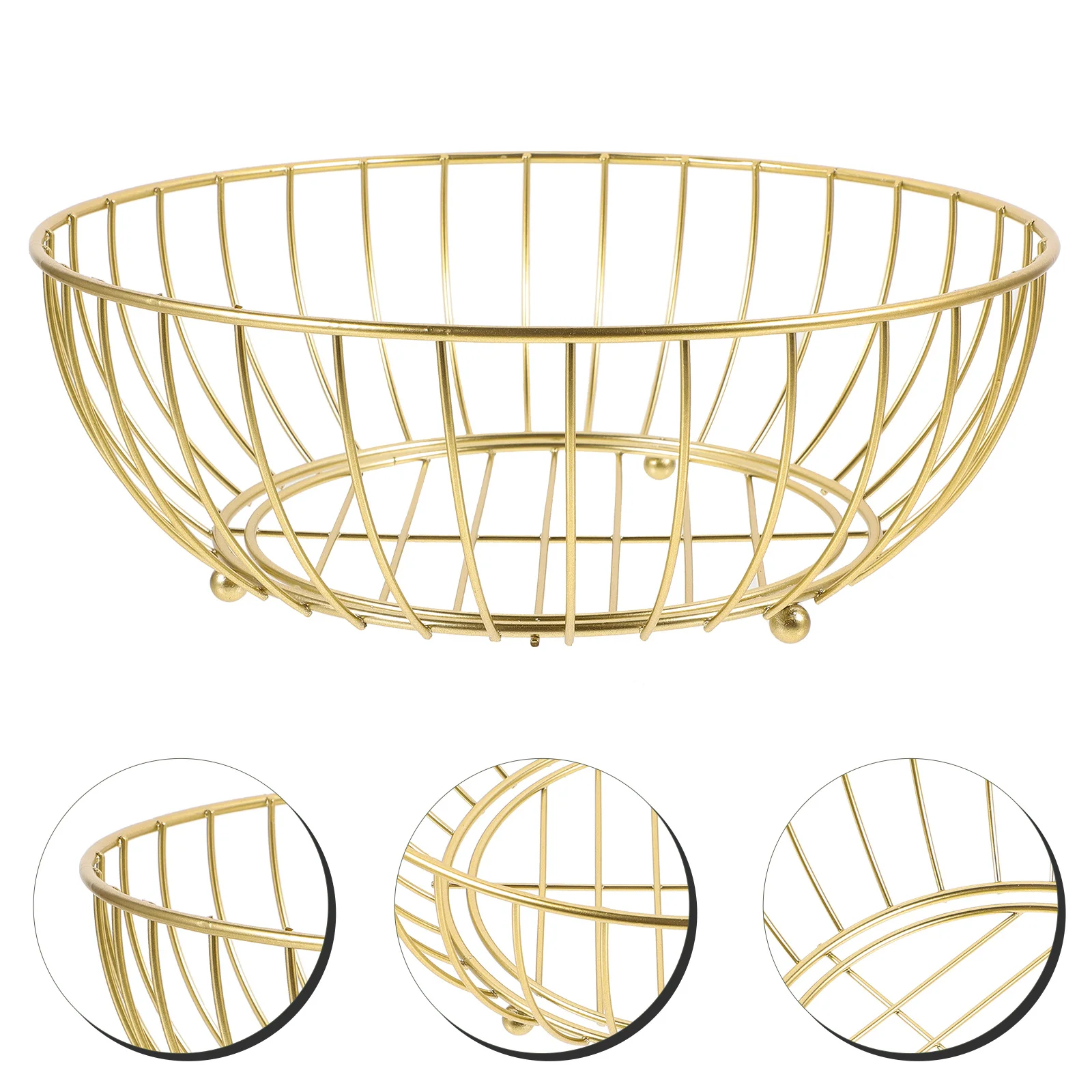 

Black Metal Wire Fruit Basket Hollow Design Large Desktop Snack Storage Fruit Container Kitchen Storage Basket
