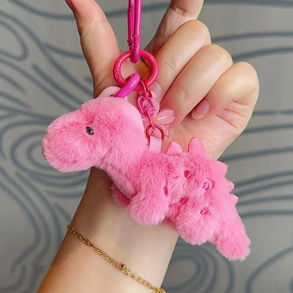 

Simple Design Dopamine Dinosaur Plush Pendant Plush Material Fashionable Dinosaur Plush Keychain Soft Texture Unique