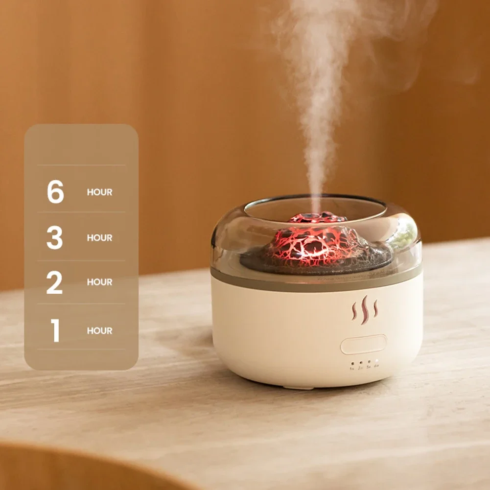 1pc Flamme Aroma Diffusor 160ml Diffusor Luftbefeuchter Mit 2 Nebel Modus Mini USB Nebel Flamme Diffusor mit 7 Farben