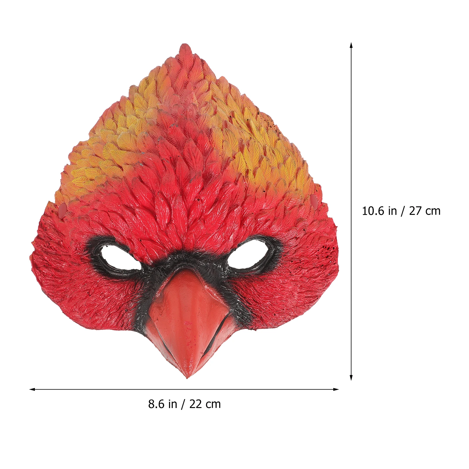 

1 pc Bird Head Lifelike Animal Face Mask Costume Carnival Party Decor Mask For Halloween Role Play Cosplay Red