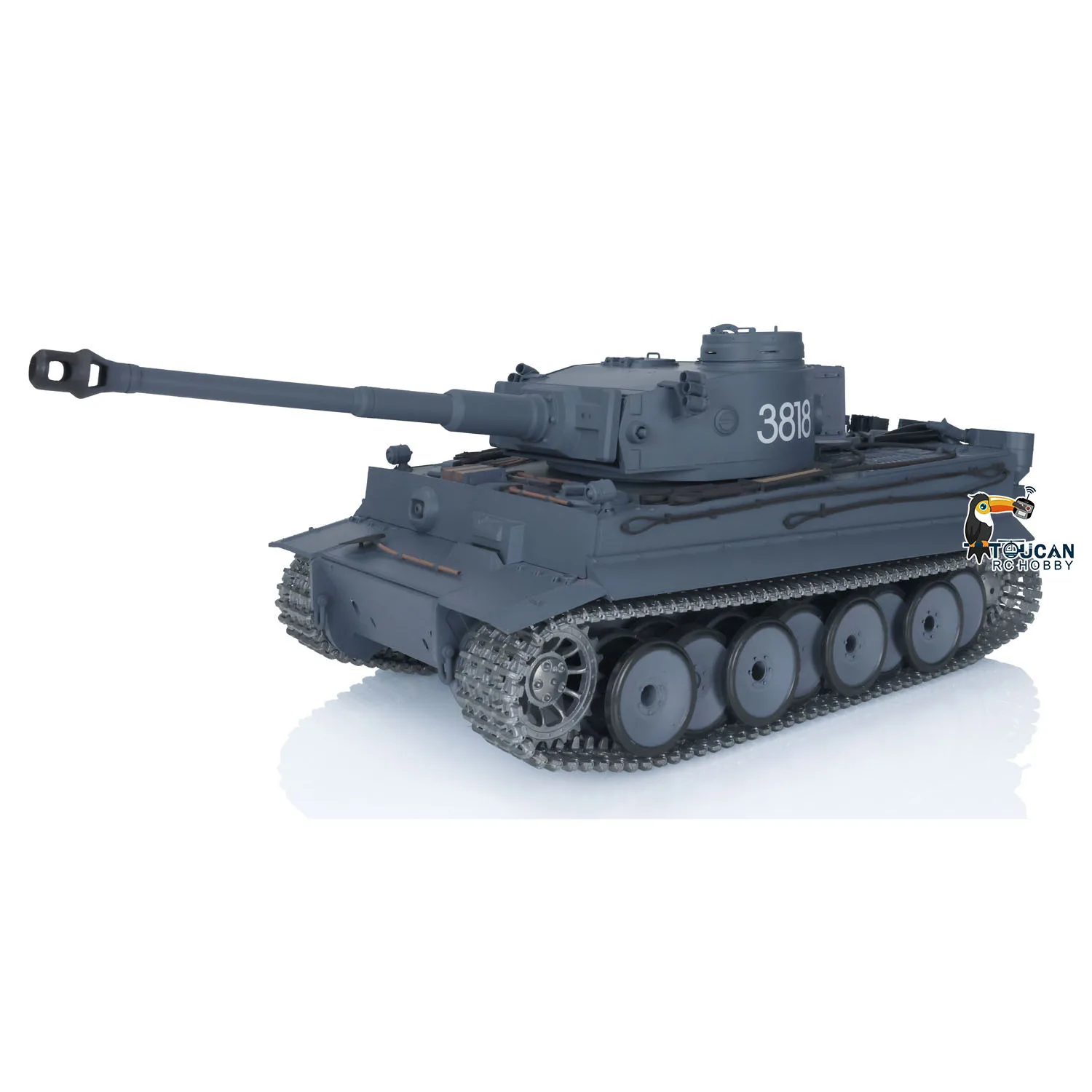 US Stock RC Tank 3818 Heng Long 1/16 Scale 7.0 Upgraded Tiger I Radio Control Panzer High Quality Toy Long Lasting Gift