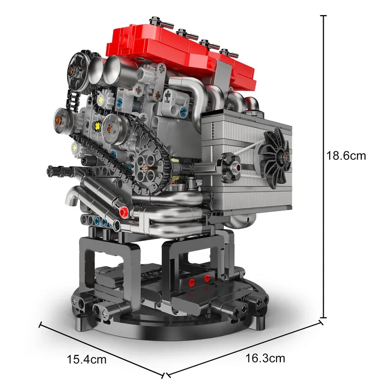 قالب الملك 10235 التقنية MMC L4 محرك نموذج بنة محاكاة محرك بمحرك الطوب مجموعة تحصيل لعبة عيد الميلاد #4