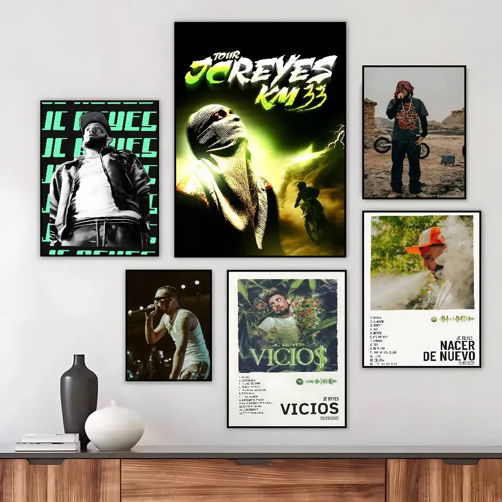 ملصق فني من RaPper J-JC R-Reyes مصنوع من قماش عالي الدقة وطباعة جمالية متقدمة لتزيين غرفة المعيشة والمنزل