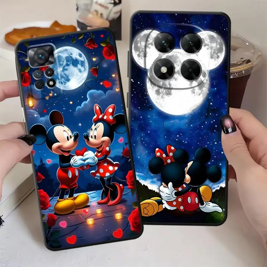 Funda para Xiaomi Redmi Note 10 9 8 Pro 11S 10S 11 13 12 Pro Plus 12S 9s funda trasera suave para teléfono Disney Mickey Minnie