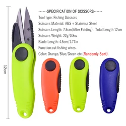 Kit herramientas de pesca para nudo rápido con tijeras y cortalíneas
