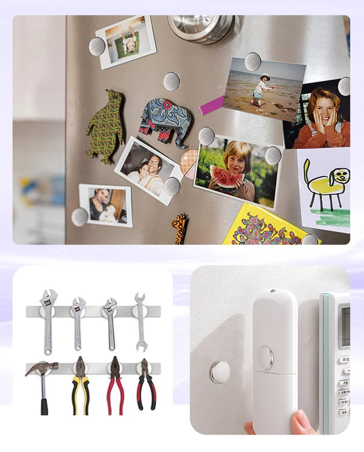 Rectangle/ Disc Super Powerful Magnet Imanes Round Magnets Refrigerator Magnet Disc Strong Magnet for Fridge Home Office