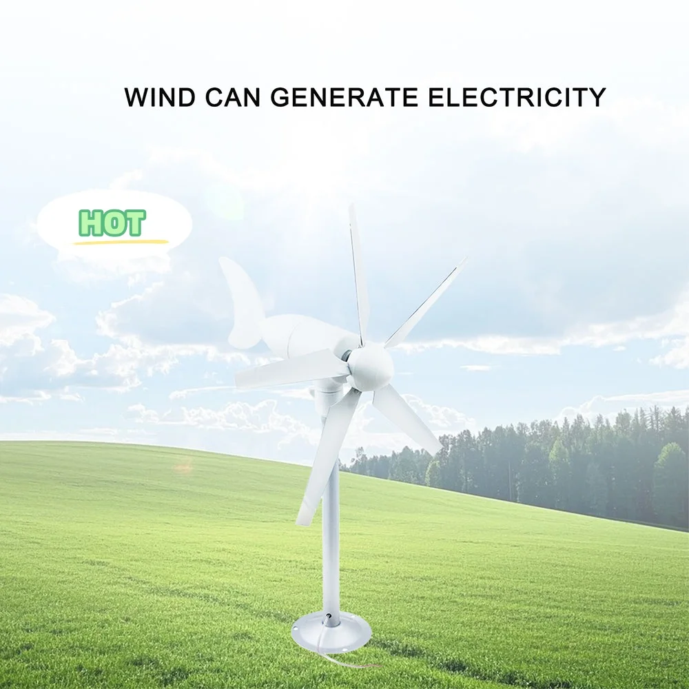 

20W Science Education Experimental New DIY Micro Five Leaf Wind Turbine Model Three phase Permanent Magnet Brushless Generator