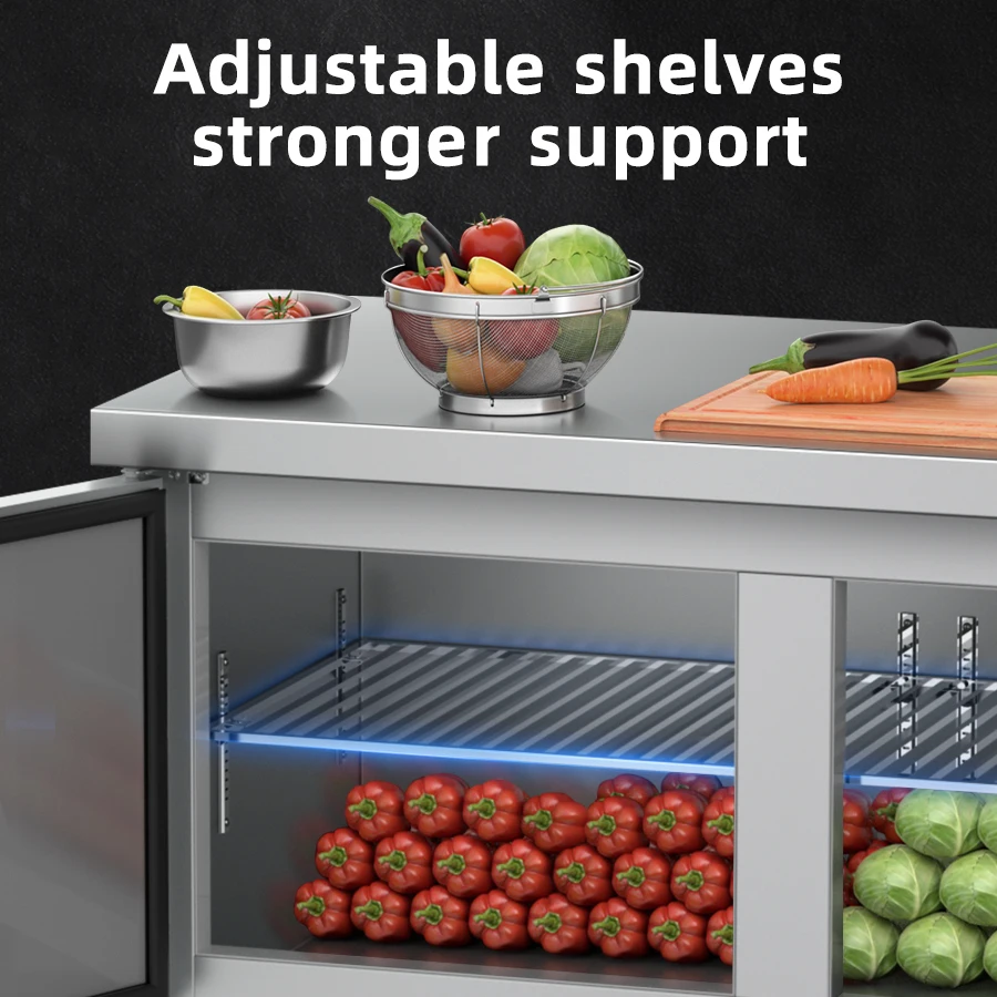 Refrigerator YINZHENG 1.5m Com - Commercial Kitchen Prep Table With Storage recension och pris