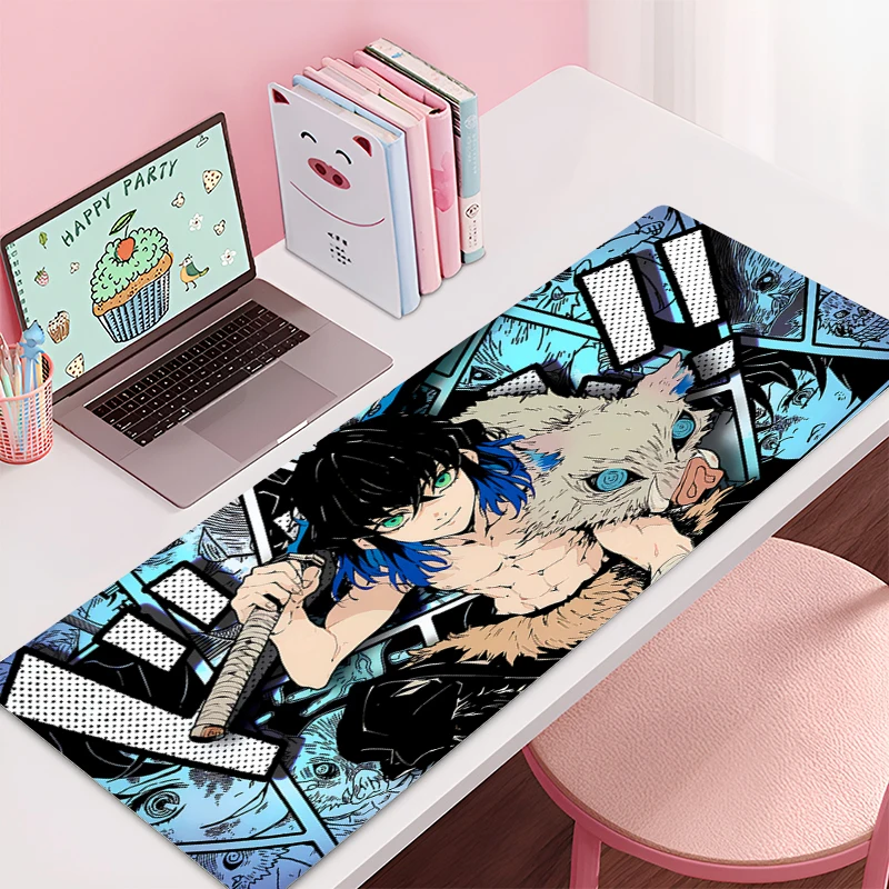 

Mouse Pad Large Demon Slayer Hashibira Inosuke Anti-Slip Rubber Gaming MousePad Desk Pad for Office and Gaming PC Anime Mousepad