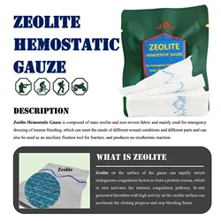 TCCC Tactical Zeolite Hemostatic Gauze Emergency Outdoor Binding Fixed Bandage First Aid Kit Medical Wound Dressing