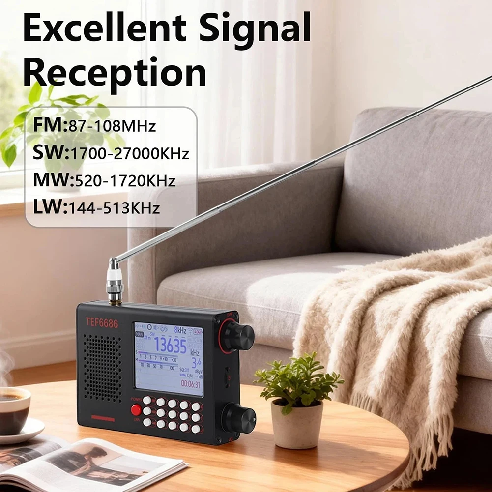 TEF6686 High-Sensitivity Full-Band FM/AM/Shortwave Radio With 2.8-inch LCD Display And DSP-Receiver TEF 6686 RADIO-SDR