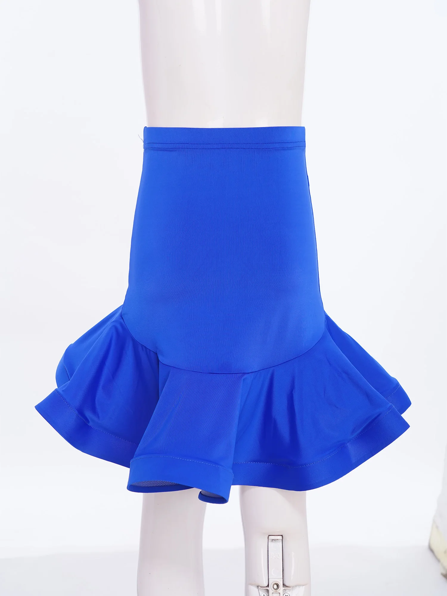 Breathable Latin Dance Skirt for Girls High Low Ruffle Latin Tango Dance Skirt with Shorts for Samba And Chacha Ballet Classes