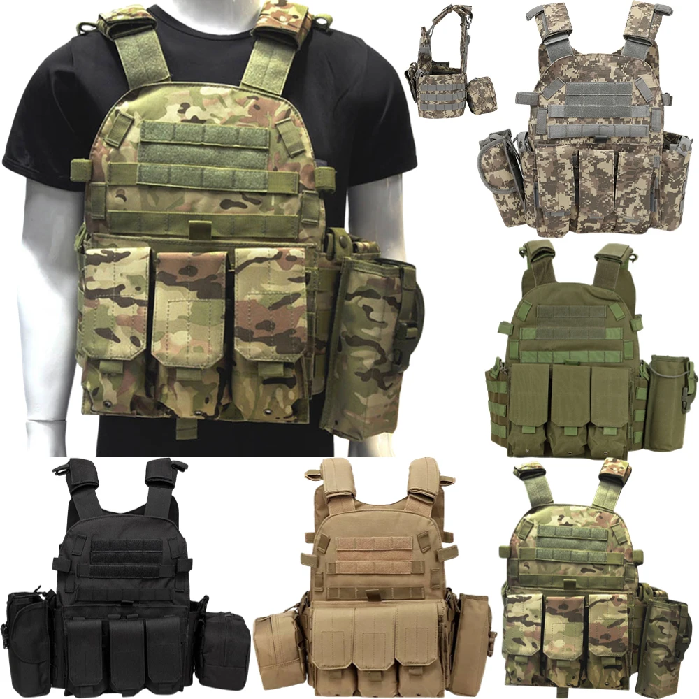 Kamizelka kuloodporna na polowanie, taktyczna kamizelka kuloodporna JPC Molle kamizelka nośna 600D Nylon Outdoor gra CS Paintball Airsoft kamizelka