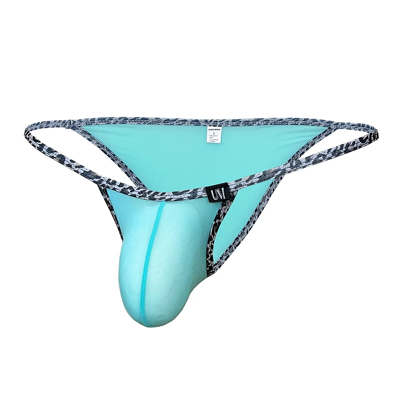 

Sexy Mens Underwear Ice Silk Leopard Bugle Pouch Thongs Male Bikini G-String Low Rise Convex Pouch Underpants Man Sleep Bottoms