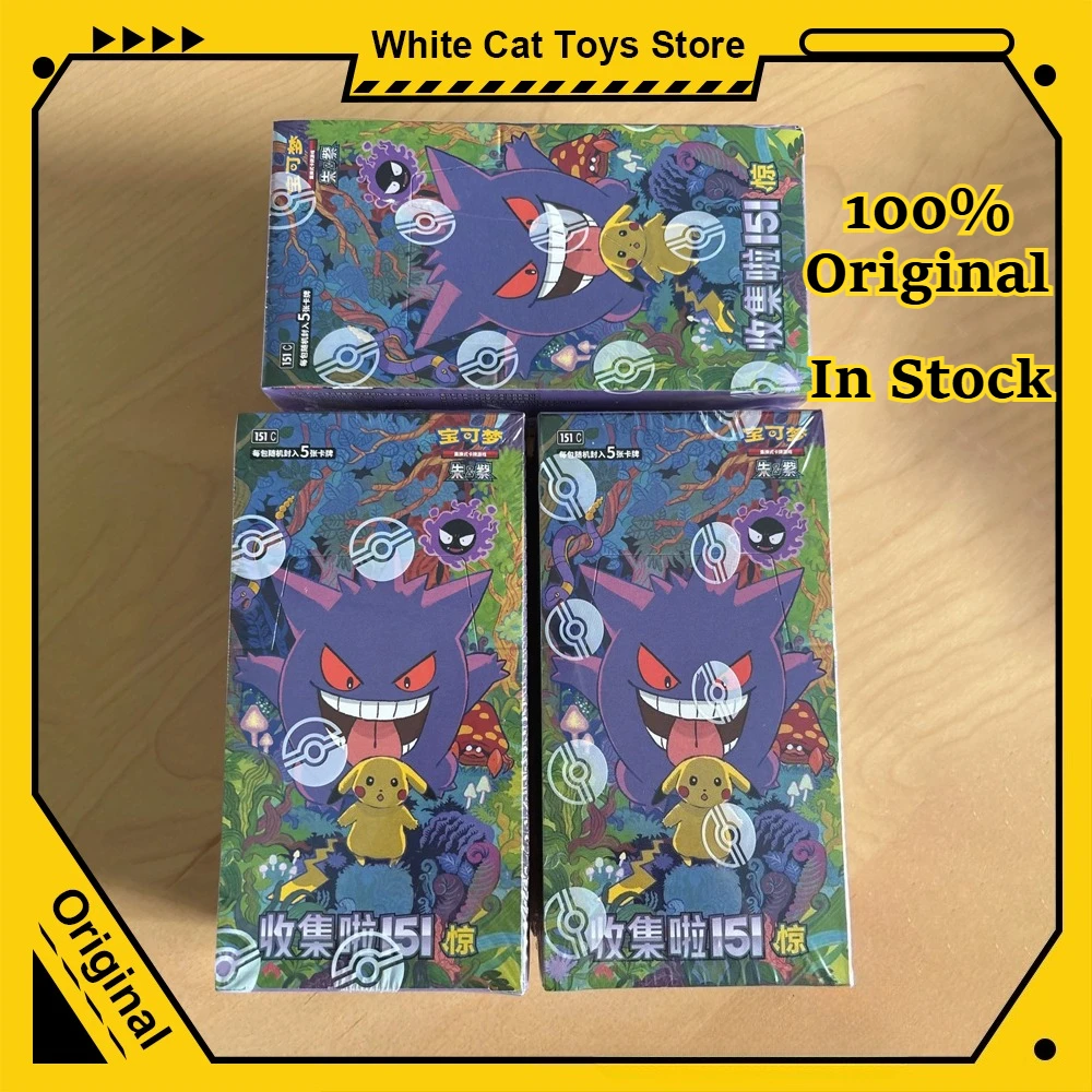 

Оригинальные коллекционные карты Pokemon PTCG, сборные 151 Vol 1.2.3, Trip PKM, китайский набор «Скарлет и фиолетовый бустер», коллекционные карты для игр