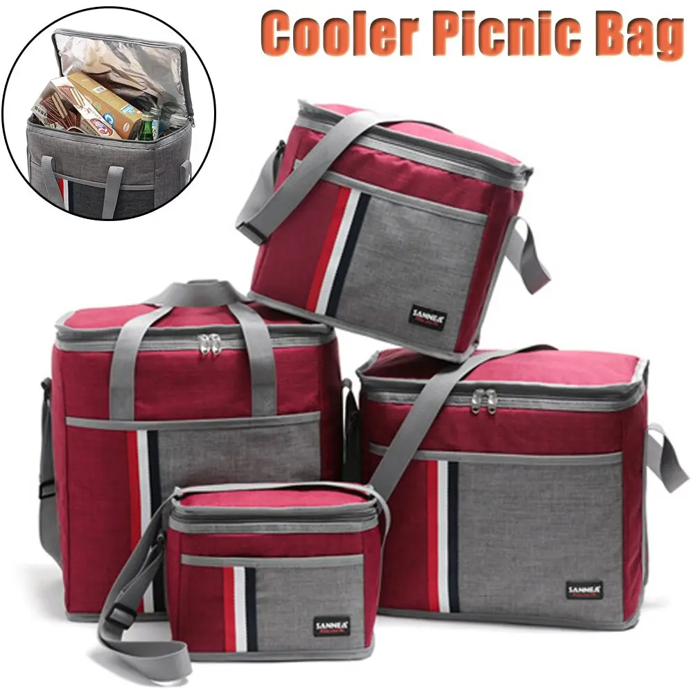 

Capacity Travel Oxford Cloth Thermal Insulated Handbags Aluminum Film Inside Picnic Bag Food Storage Box Cooler Bag Lunch Bags