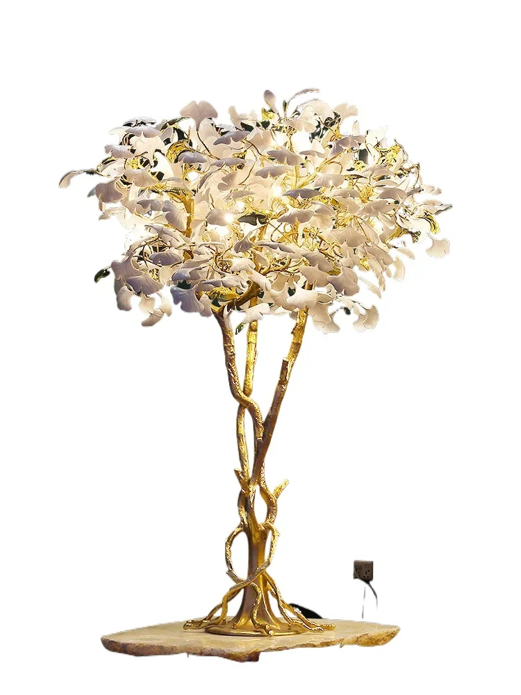 

Living Room Lamp Floor Lamp Gold Brass Floor Lamp with Table Light Emitting Diode Torch Bedroom