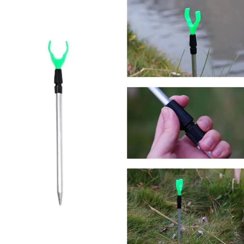 Fishing Rod Rack Retractable Y Shape Rotating Aluminum Alloy Holder for Offshore Inshore Fishing Use