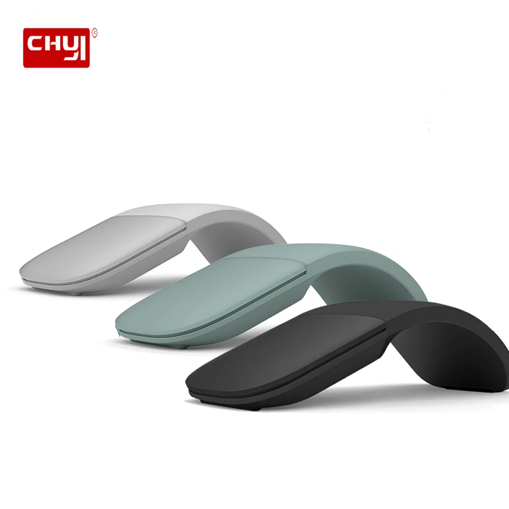 CHYI 1600 DPI Bluetooth 4.0 Mouse Foldable Laser Arc Touch Ultra-Thin For Microsoft Computer Laptop Use Office