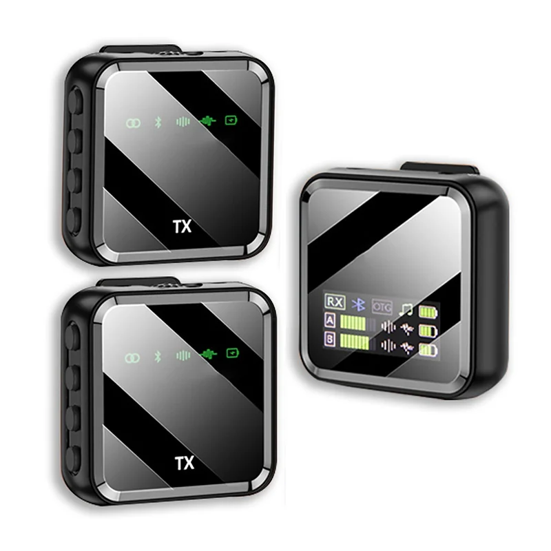 luxuglow Drahtloses Lavalier-Mikrofonsystem, Bluetooth, Audio, Video, Sprachaufzeichnung, Mikrofon für iPhone, Android, Handy, Interviewkamera 4