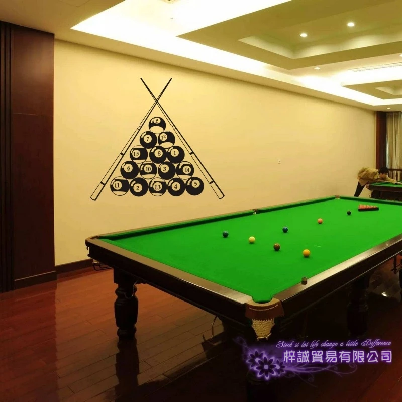 Billiards Glass Sticker Snooker Wall Decal Posters Vinyl Decor Room Decoration Mural