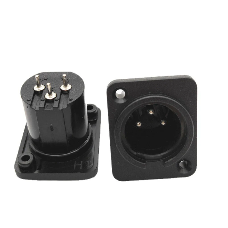 Card Dragon 3-core Male Or Female XLR Straight Leg Plastic Power Connector Karon Holder 3-pin Socket Connection B6