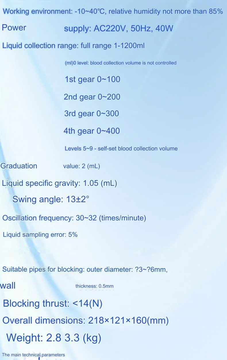 Medical Hospital  Laboratory Blood Weight Balance Blood Collection Monitor