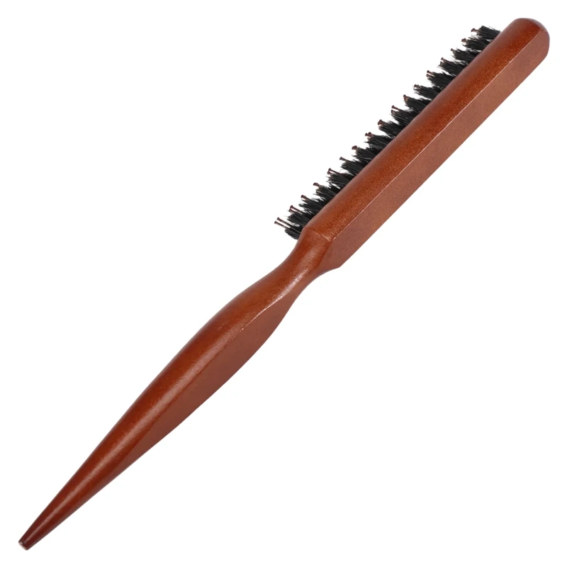 Professional Salon Teasing Back Hair Brushes Wood Slim Line Comb Hairbrush Extension Hairdressing Styling Tools DIY Kit