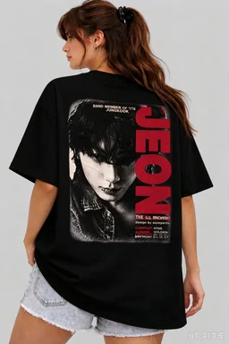 2026 Summer Men and Women Parent Child Pure Cotton T-shirt K-Pop Bt21 Poster Version Comfortable, Breathable, High Quality