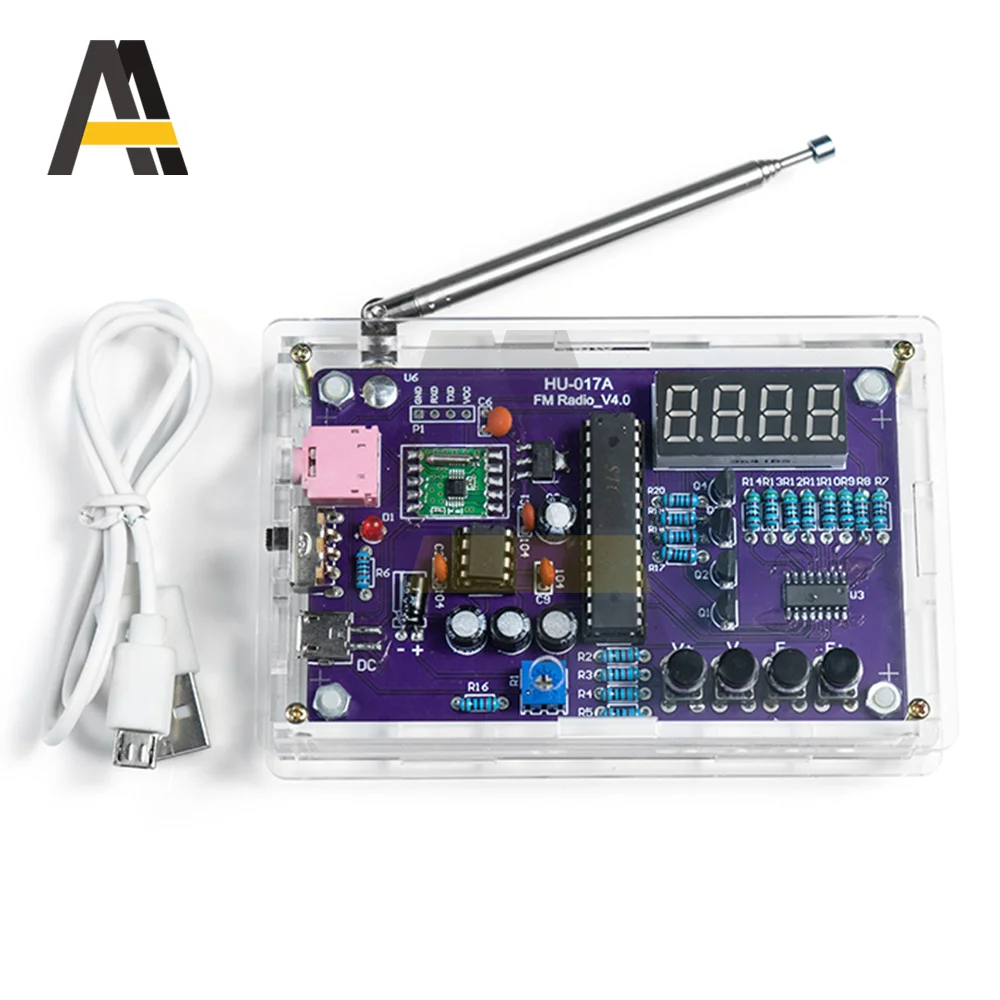 

HU-017A RDA5807S Radio Audio Board Kit FM 87-108MHz Amplifier Frequency Modulation 87108Mhz FM Electronic Module DIY Kits