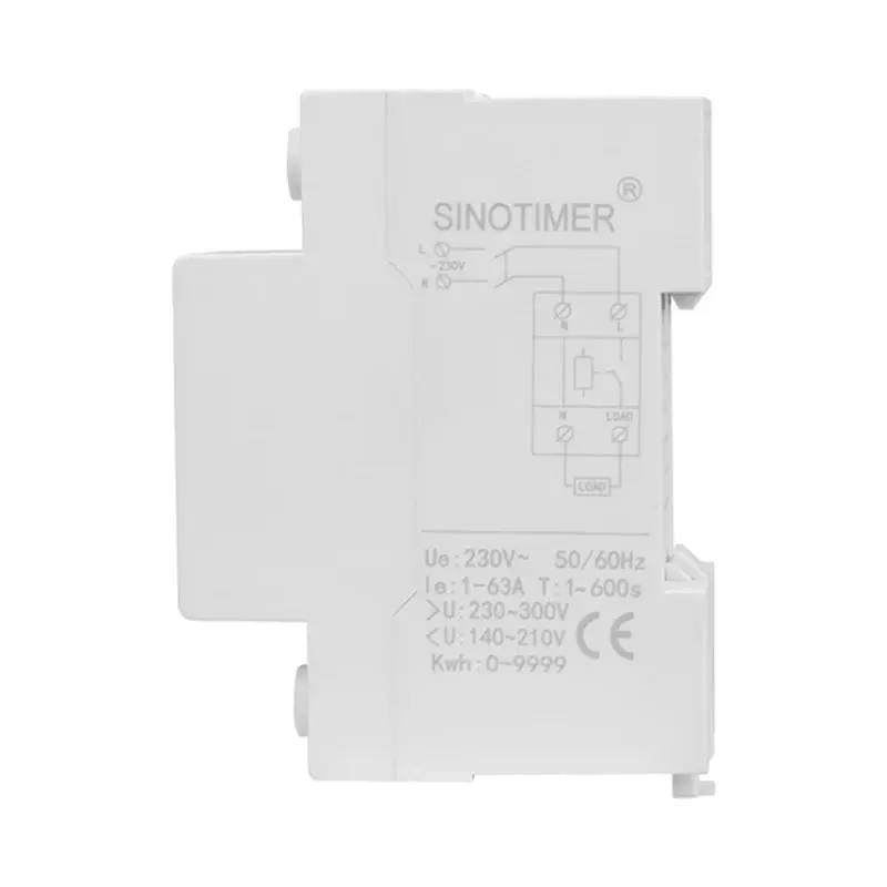 2X SINOTIMER 220V Adjust Voltage Relay Over Under Voltage Protector Over Current Limit Wattm KWH Energy Meter 40A