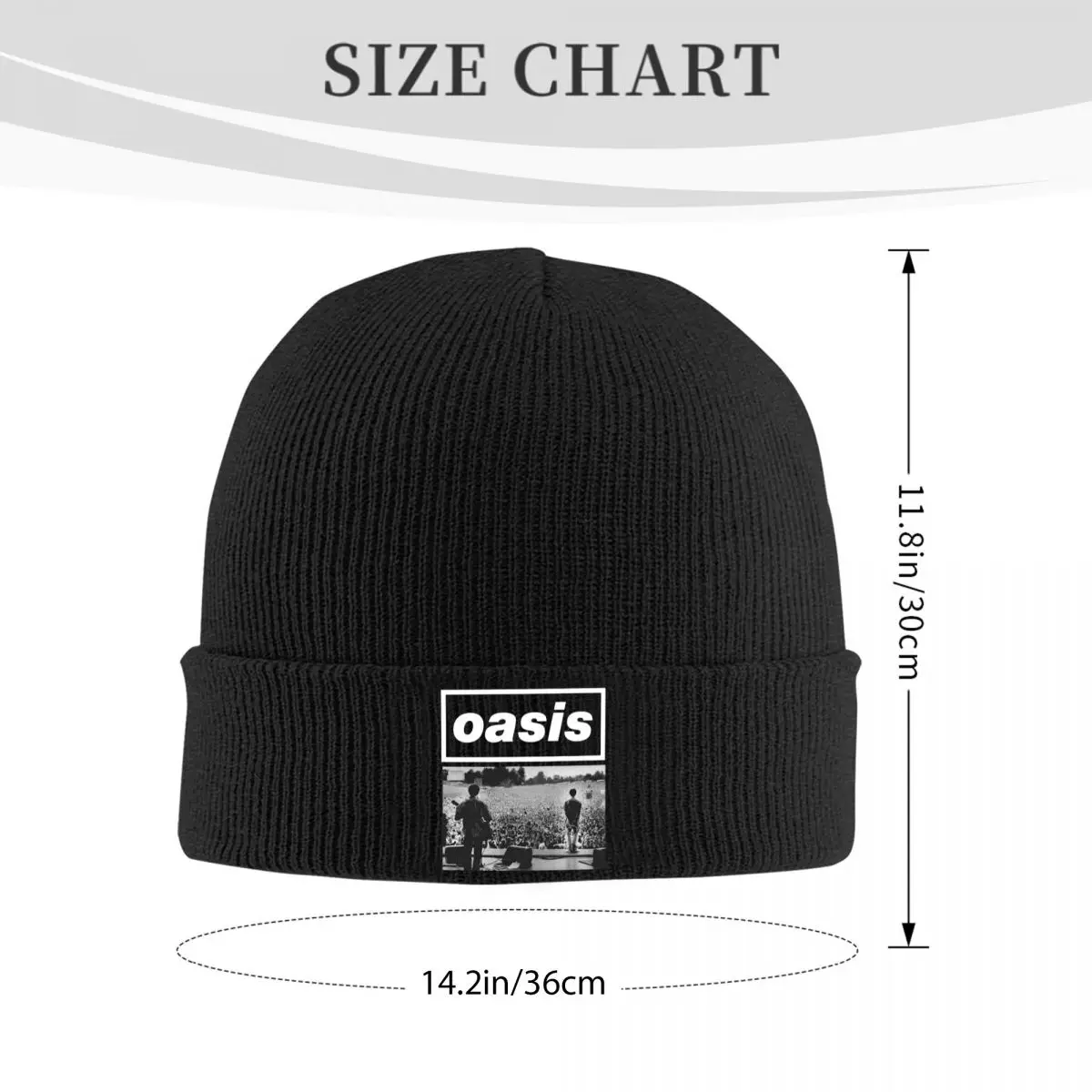 Oasised 90s Rock Music Knitted Hat Women's Men's Skullies Beanies Winter Hats Crochet Melon Cap