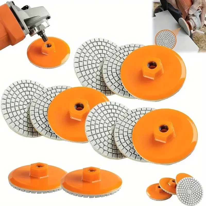 

3 Inch Diamond Polishing Pads Integrated Dry Polishing Disc for Tile Slate Quartz Stone Edge Grinding Tool 1/3/5pcs