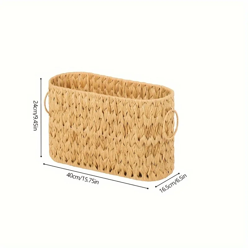 لا يتطلب تجميع سلة ورق التواليت الخوص المقاومة للماء، حامل الروطان المتين لورق المرحاض والحاويات، ديكور الحمام