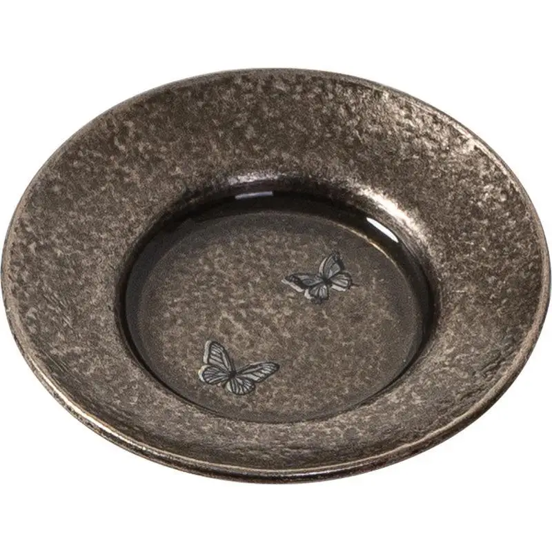 Zen-Stil Antike Legierung Messing Teetassenuntersetzer Lotusblume Runde Teeteller Hitzebeständiger Tassenhalter – Detail 5