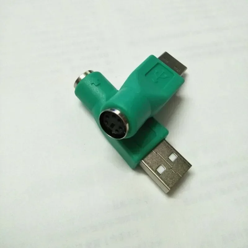 1pcs USB To PS2 Green Adapter One Bag One Pack USB Male To 6Pin Female For Keyboard And Mouse Adapter Computer Cables &