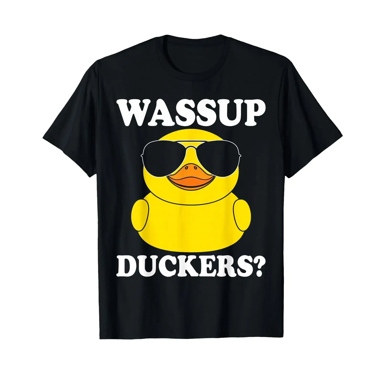 Wassup duckers funny rubber duck duckie ducky T Shirt vintage Washed Versatile Top For Everyday Wear Slightly Soft fashion