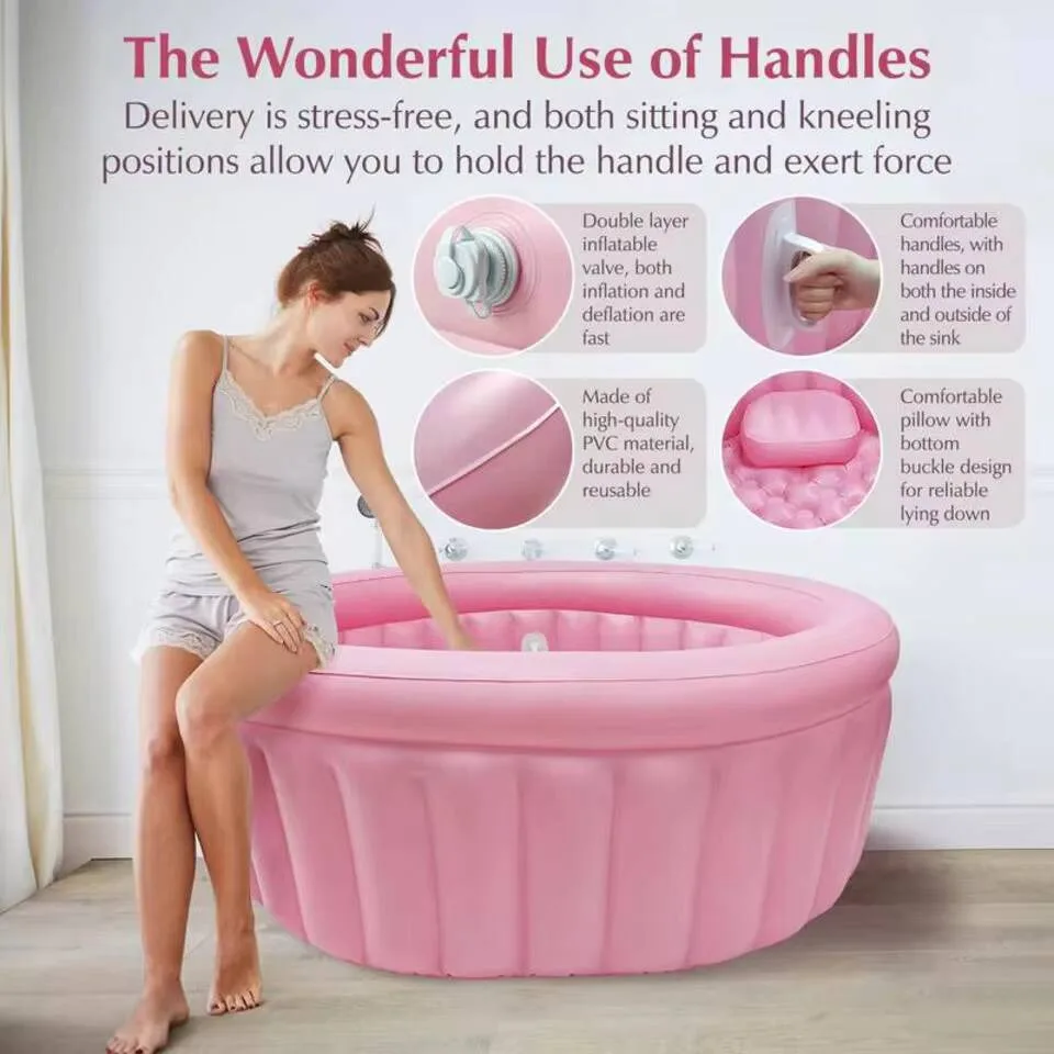 Home Thicken PVC Birth Water Pool Inflatable with Birthing Pregnant Woman Air Bathtub Inflat Furniture Table Modern