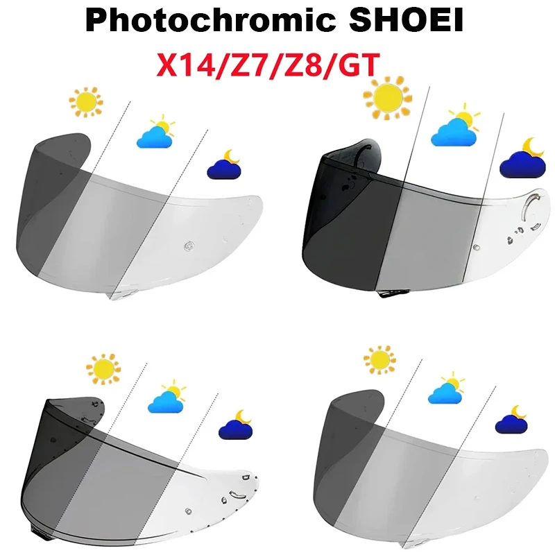 

SHOEI Color Changing Lenses Z7/X14/GT AIR/Z8 UV Resistant Transparent Color Changing REVO Color Changing Windproof