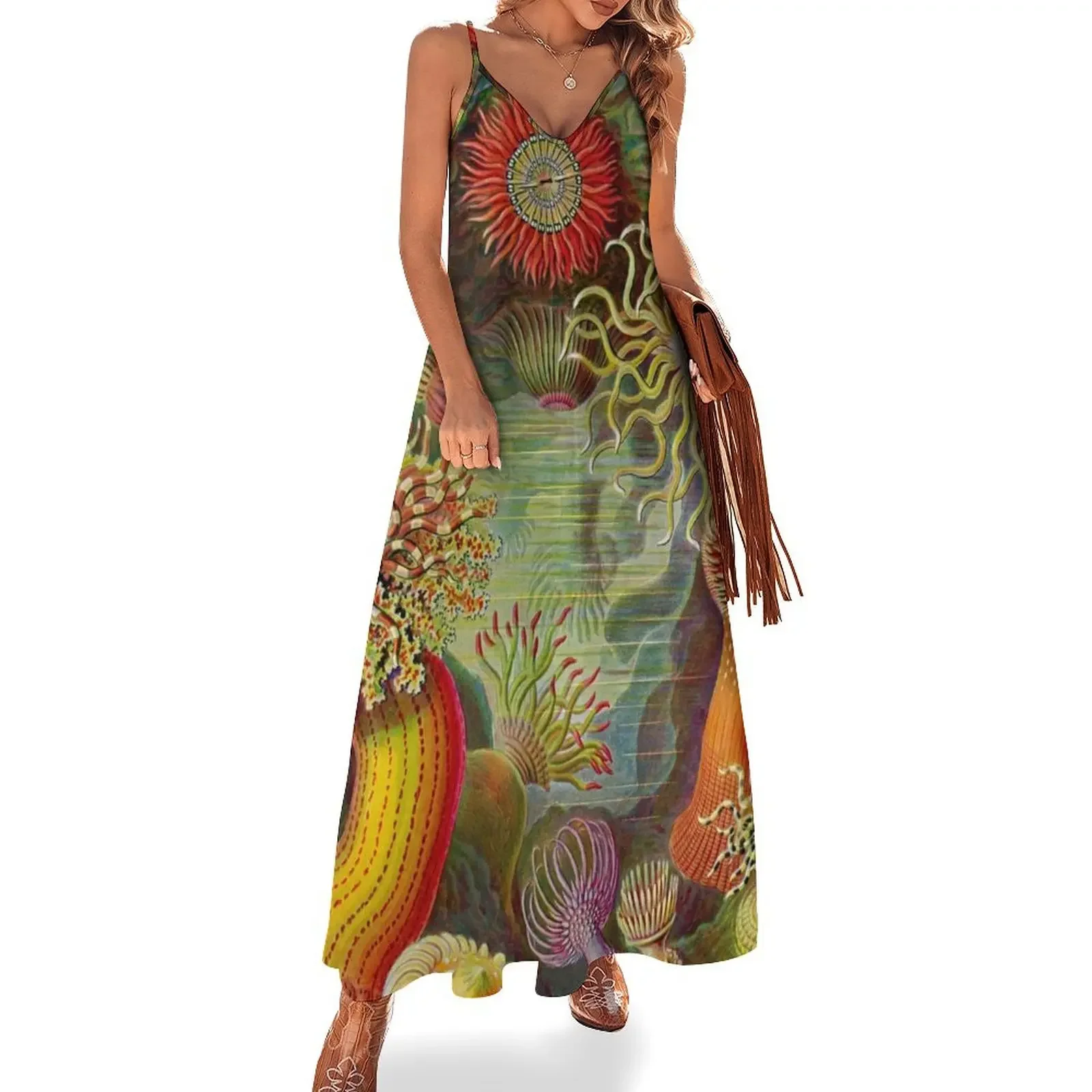 

Sea anemone - Ernst Haeckel Sleeveless Dress clothes elegant dress Evening gown