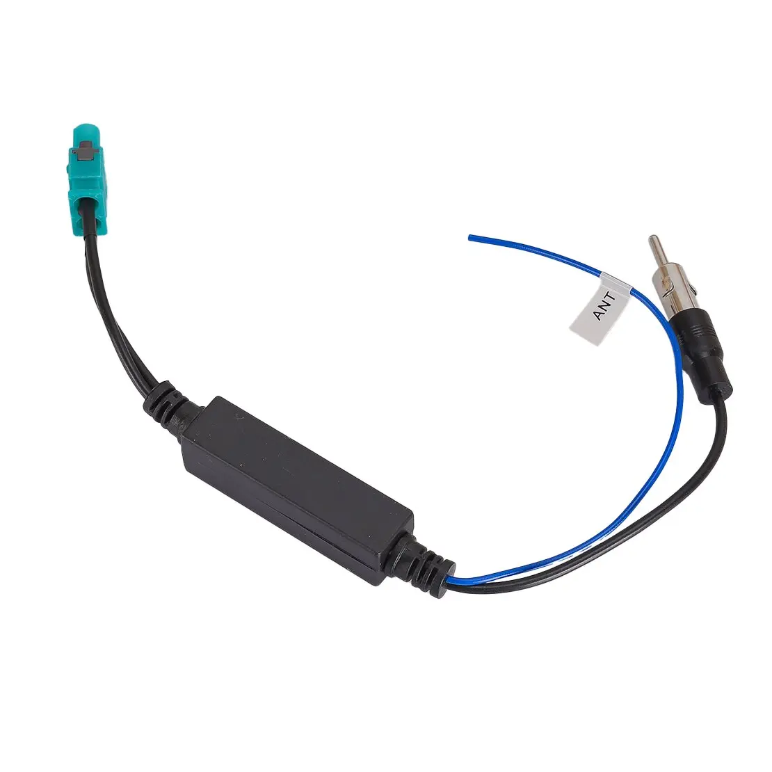 Radio FM Antenna Adapter Cable with Amplifier Plug Double FAKRA to DIN Fit for Mercedes New
