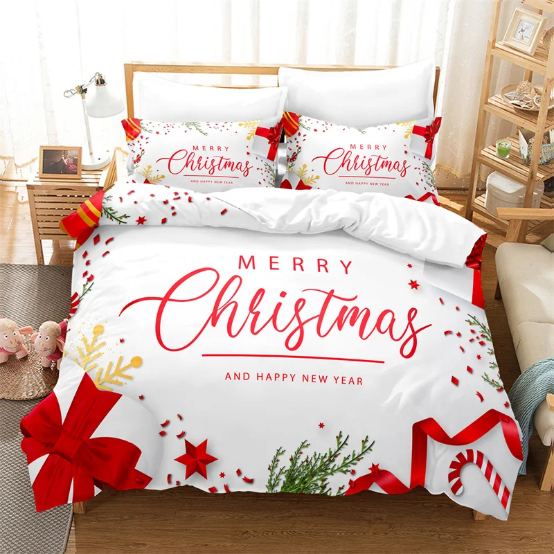 

Merry Christmas Bedding Set Children Duvet Cover Set Fashion Quilt Cover Boys and Girls Christmas Comforter Cover Bedding Sets