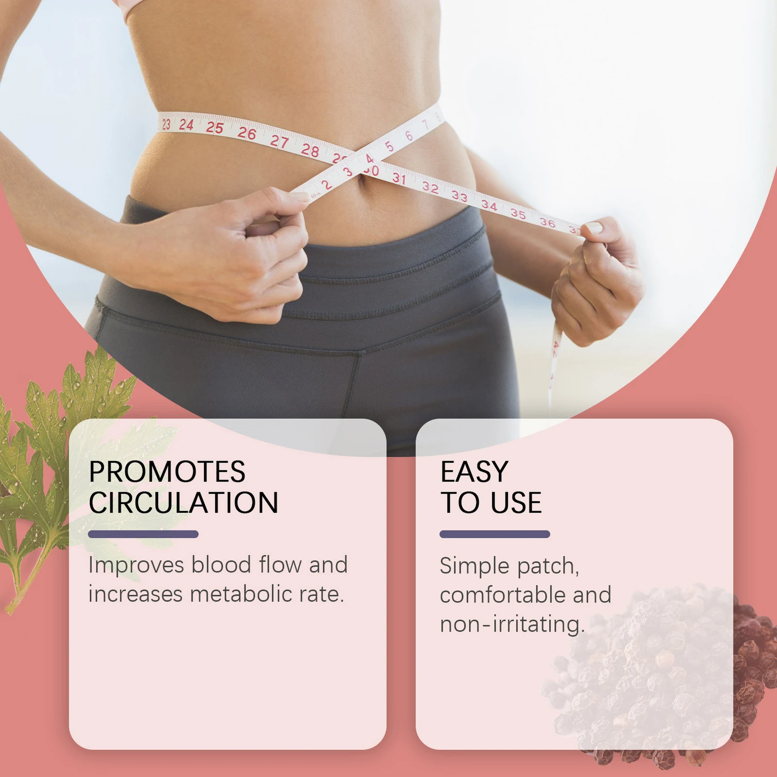 30pcs Weight Management Patch Natural Plant Extracts Safe Stickers for Body Health Treatment