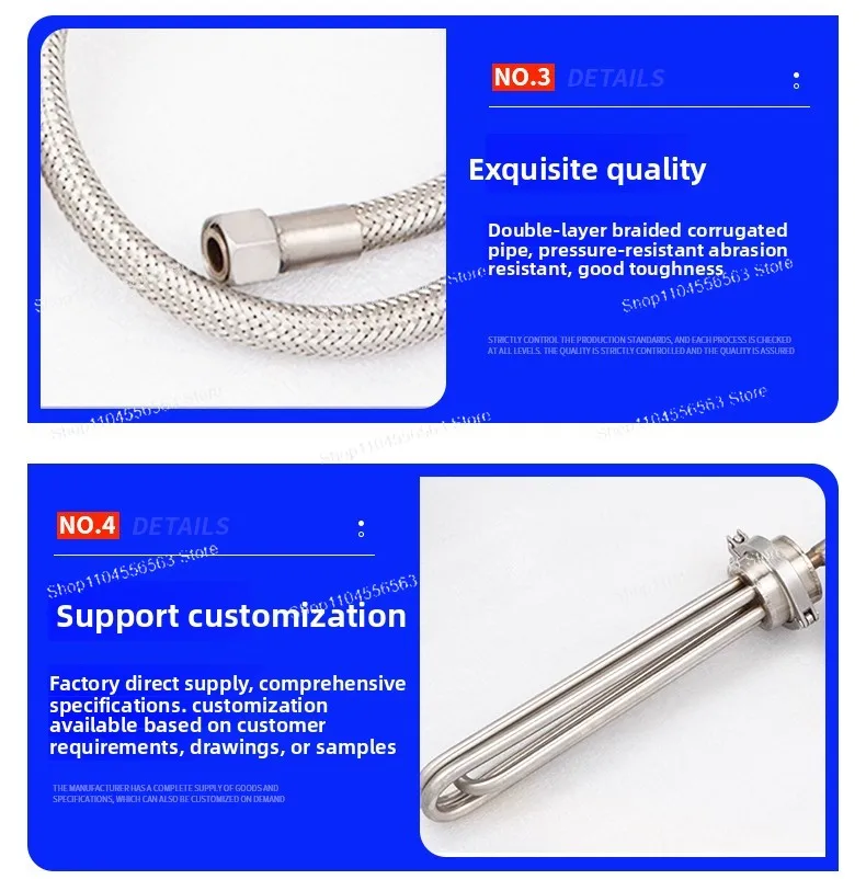 Industrial Explosion-Proof Heating Rod, High Power Immersion Heater for Tank