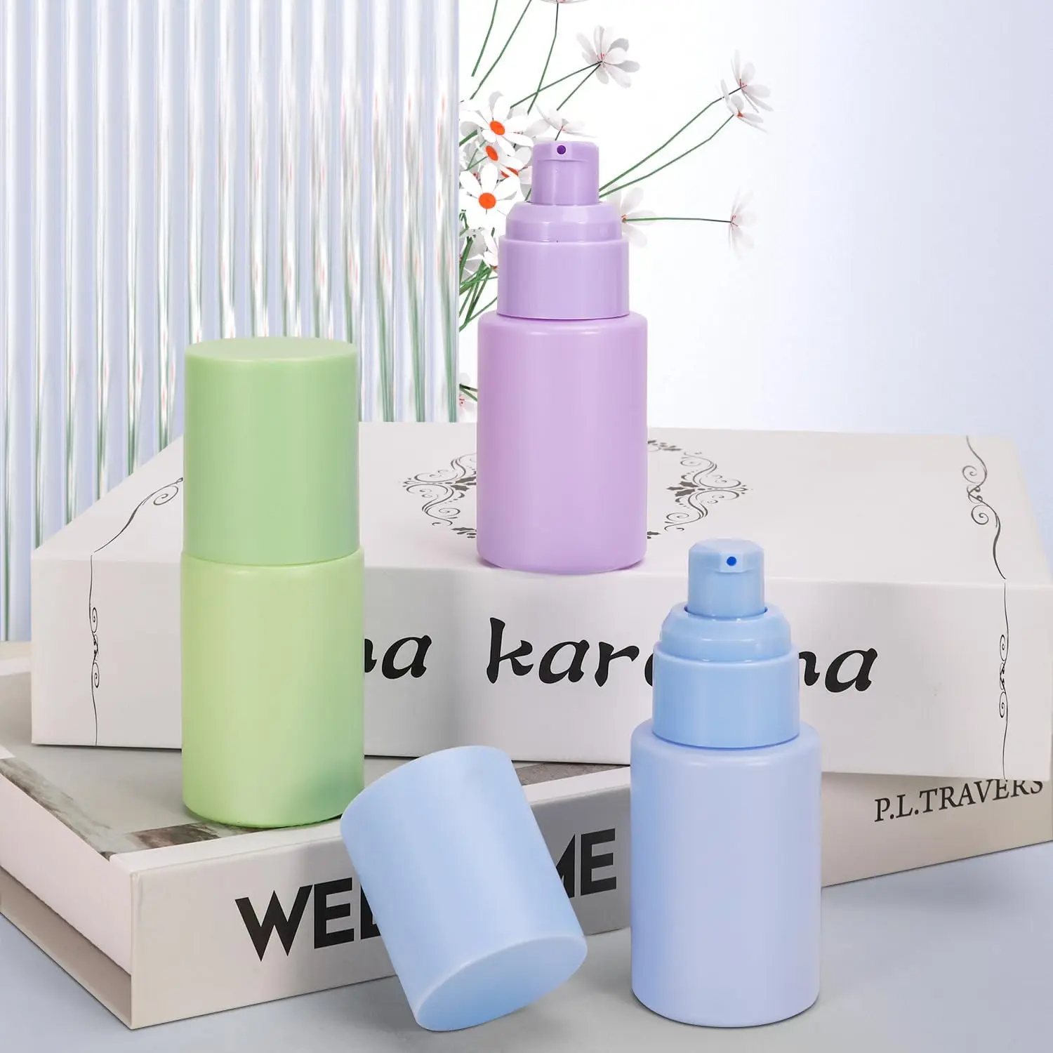10 Stück 30ml Leere Glas-Reiseflaschen, Tragbare Toilettenartikelbehälter, Mattierte Nachfüllbare Behälter, Auslaufsichere Fläschchen für Lotion, Creme, Foundation – Detail 9