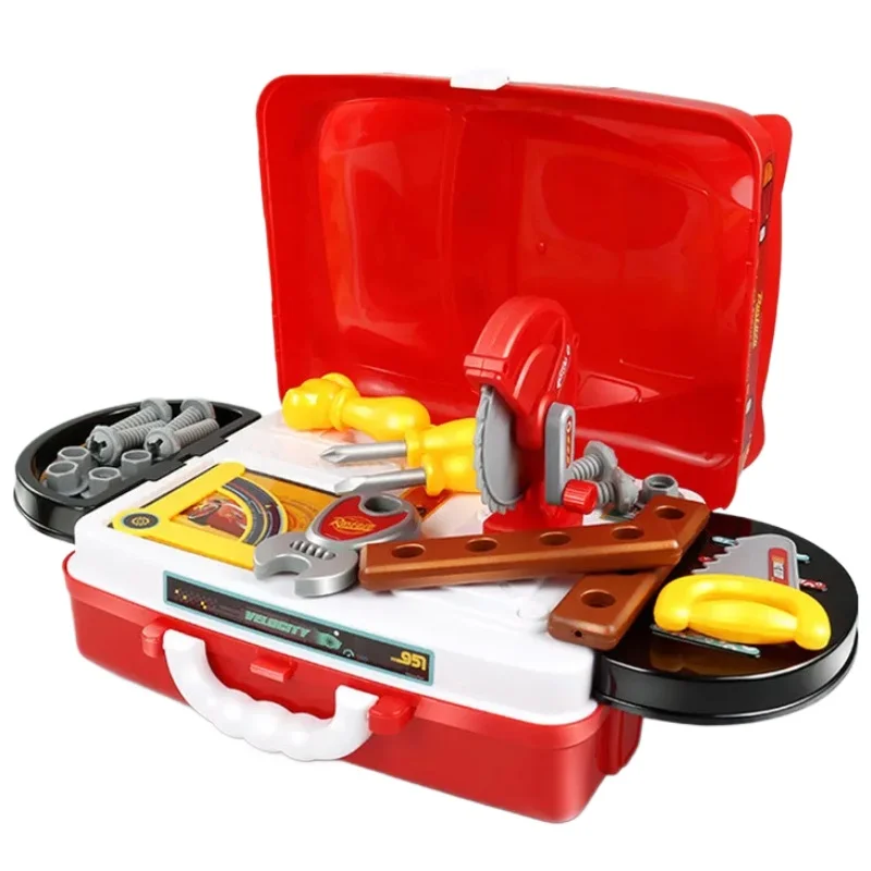 

[Disney] 3 in1 Cars Lightning McQueen Toolbox Toy Set Mickey mouse Simulated kitchen set play house set kids toys for baby gift