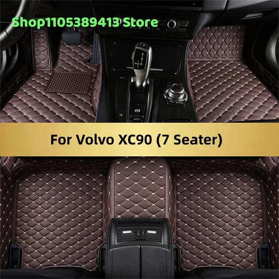 Maßgefertigte Leder-Fußmatten für Volvo XC90 (7-Sitzer) 2024 2025 2026 2027 2028 Auto-Zubehör