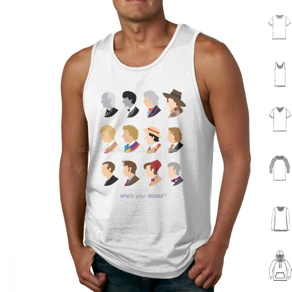 Camisetas sin mangas de algodón con estampado de Who _ S Your Tank, Who Nerd Geek Whovian The Dr David Tennant Space Time Sci Fi Tv Time Lord, UK Funny